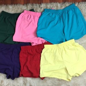 Soffe & Russel Cheer Shorts Lot of 6 Large & X-Large